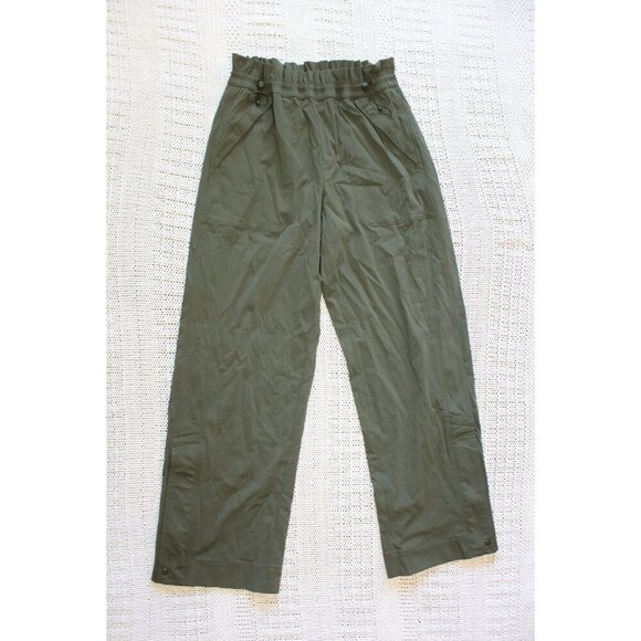 Athleta Trekkie High Rise Parachute Pant Size 8 Aspen Olive Elastic Waist - Picture 6 of 13